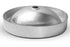 Hand Hammered 17 inch Aluminum Skirted Oval Vessel Bathroom Sink - Nickel